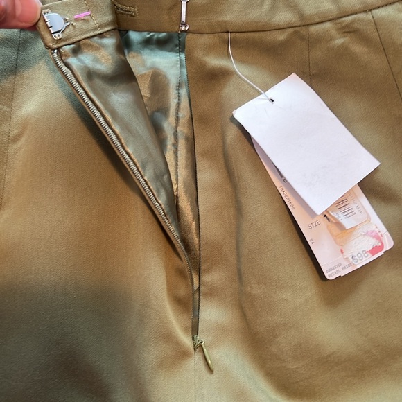 Pendleton NWT Green Silk Cotton Crop Slacks Size 14 - Picture 10 of 12